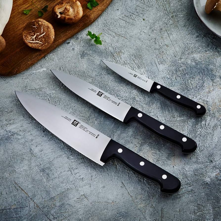 Amazon.com: ZWILLING Twin Chef Knife Set, Steel, Silver/Black, 3