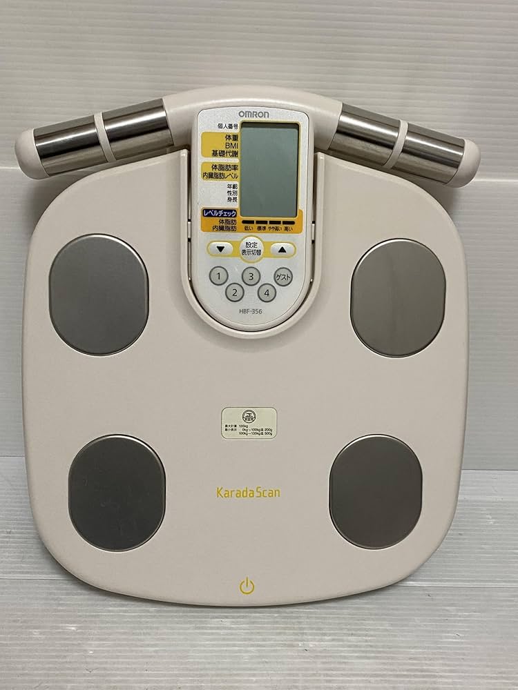 Amazon | OMRON 体重体組成計 カラダスキャン[チェック] ホワイト HBF