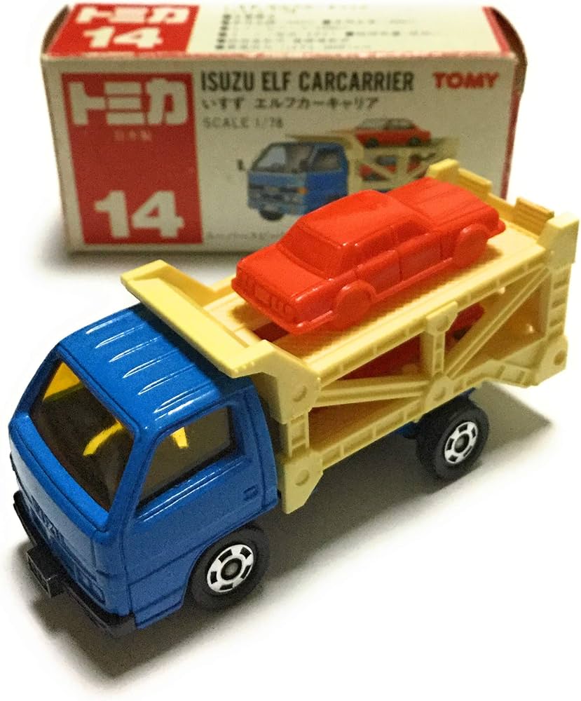 Amazon | トミカ 14 いすゞ エルフカーキャリア 1/78 赤TOMY