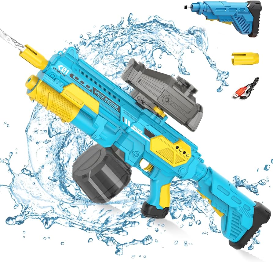 Amazon | Goodmood 電動水鉄砲 ウォーターガン 水鉄砲 超強力飛距離