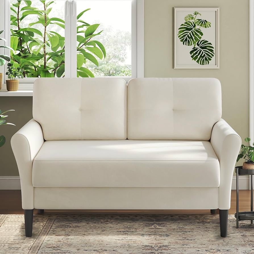 Amazon｜Vesgantti ソファ 2人掛け 幅123cm 組立簡単 コンパクトソファ