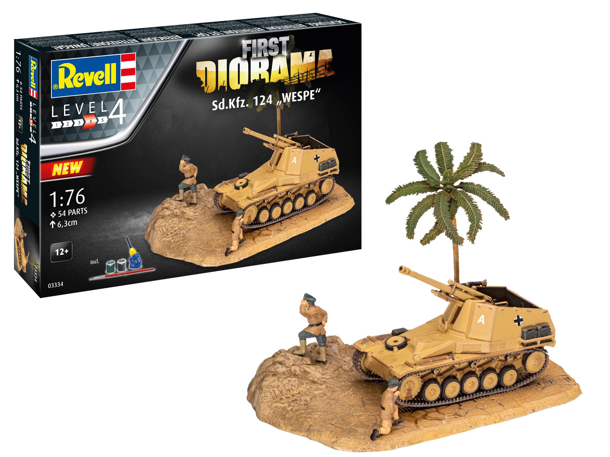 Amazon.com: Revell 03334 First Diorama Set - Sd.Kfz. 124 Wespe 1