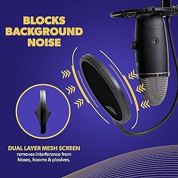 Amazon.com: Auphonix Pop Filter Screen for Microphones - Gooseneck
