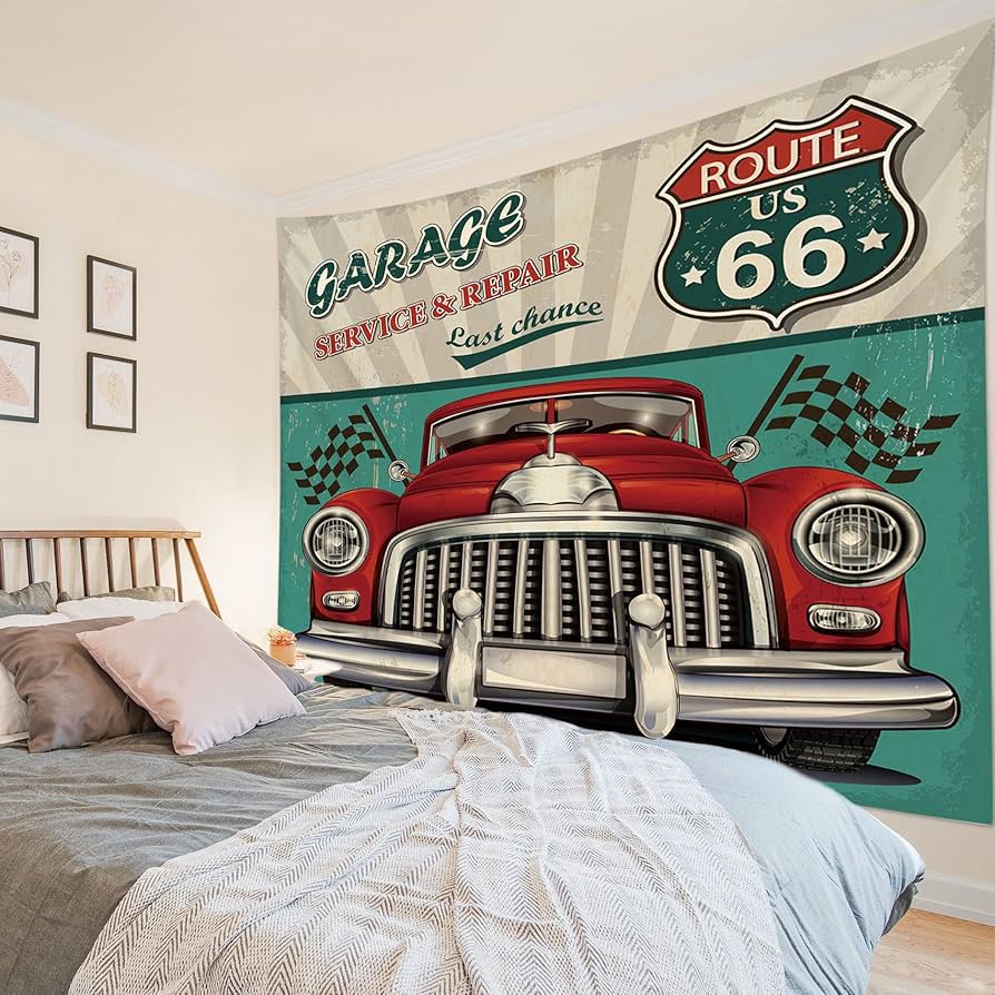 Amazon.co.jp: LB タペストリー おしゃれ 壁掛け 風景 アメリカ レトロ