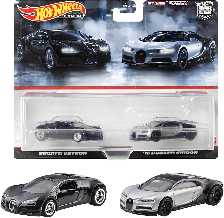 Amazon | ホットウィール(Hot Wheels) プレミアム 2パック ブガッティ