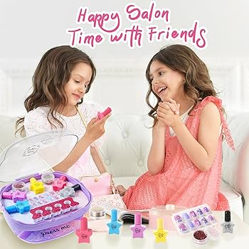 Amazon.com: Girls Nail Polish Set Purple, Toys for Girl Age 5 6 7