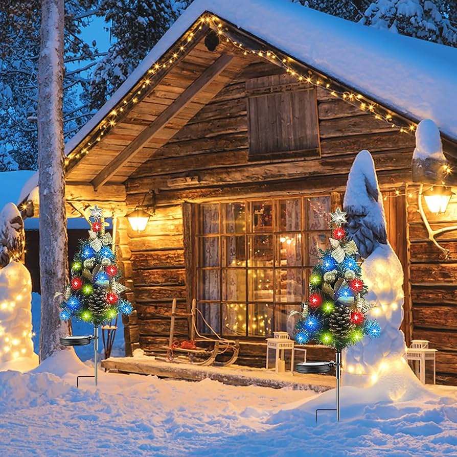 Amazon.co.jp: LUNPEAR クリスマスツリー ライト 65cm ガーデンライト2