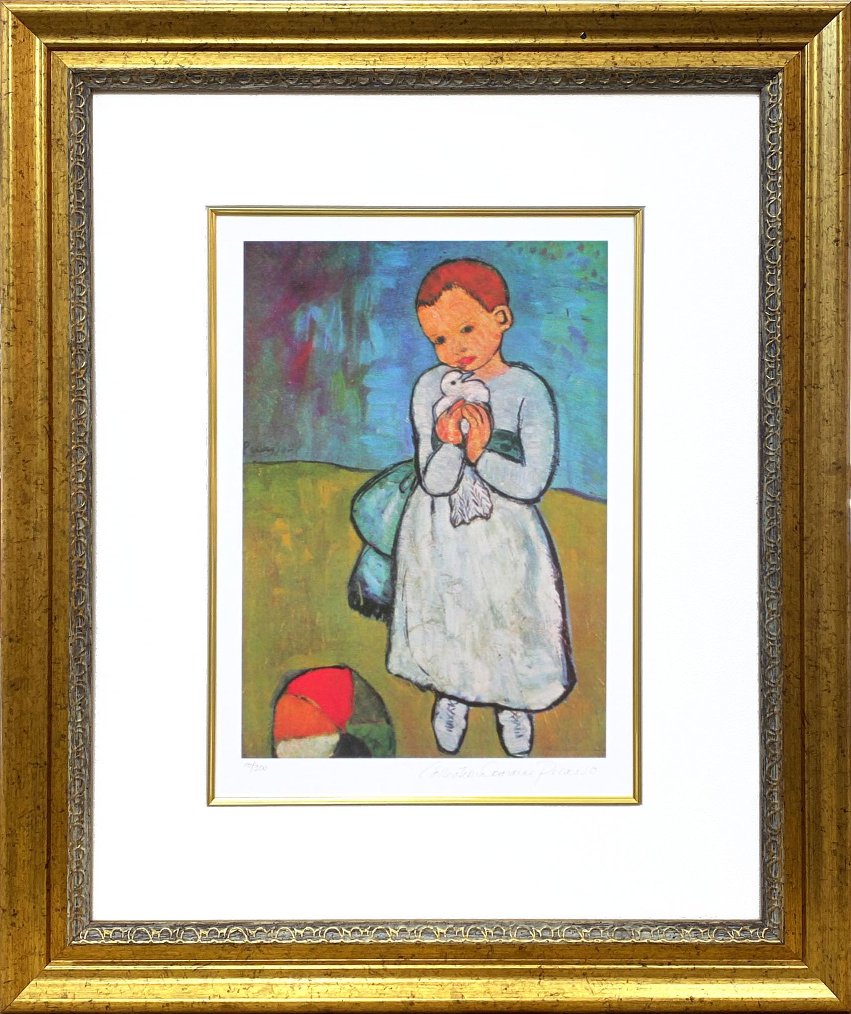 Amazon.co.jp: アートショップ フォームス パブロ ピカソ「鳩と少女