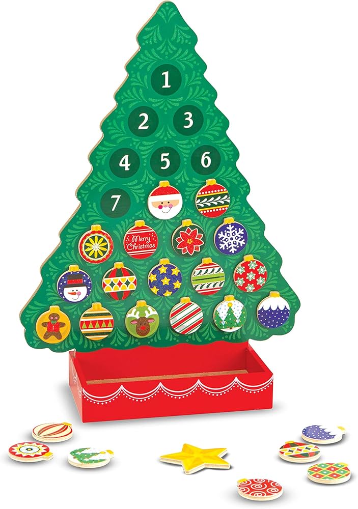 Amazon.com: Melissa & Doug Countdown to Christmas Wooden Advent