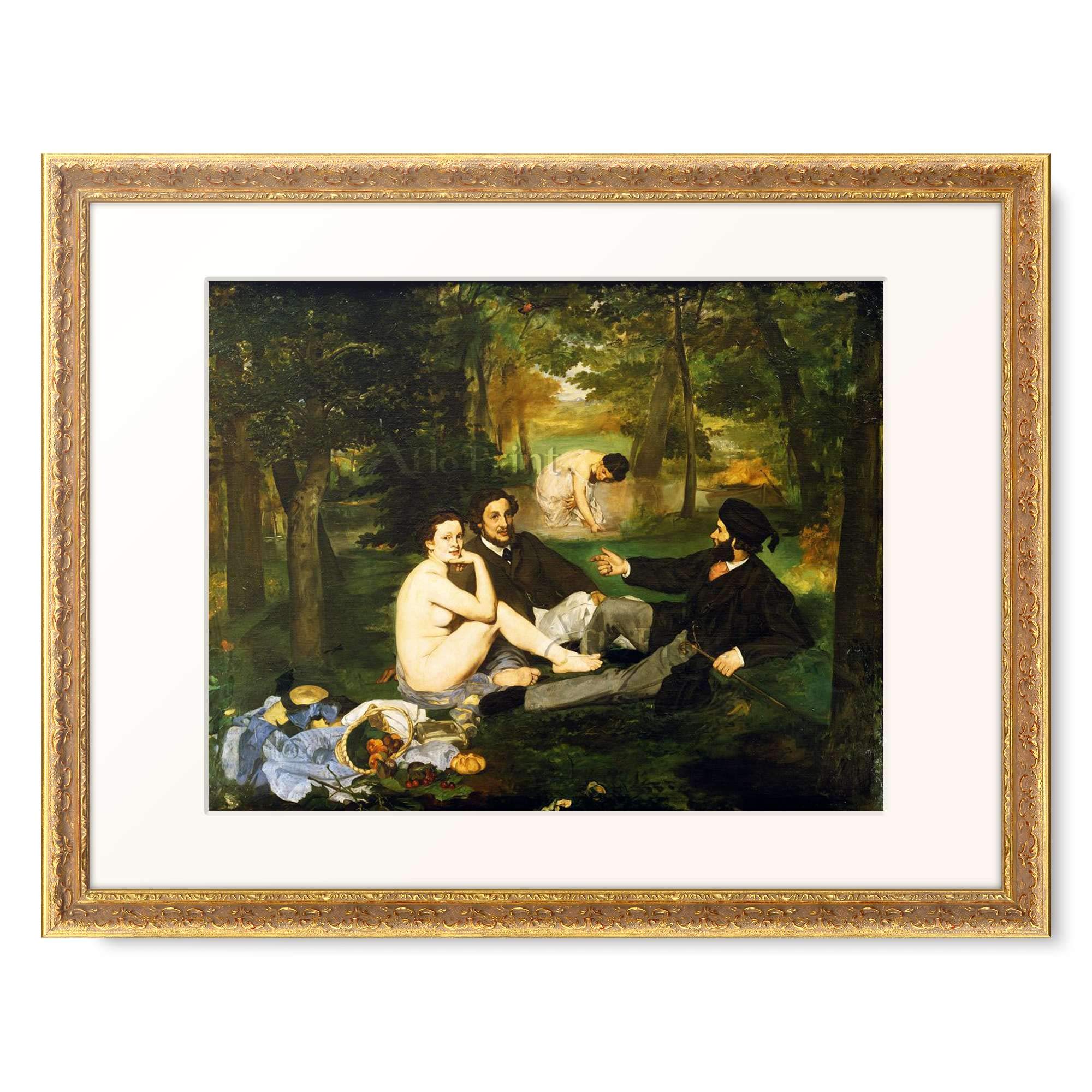Amazon.co.jp: エドゥアール・マネ Edouard Manet 「草上の昼食」 額装