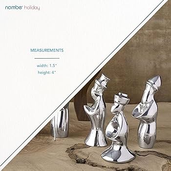 Amazon.com: Nambe Miniature Nativity Three Wise Men Scene | Set of