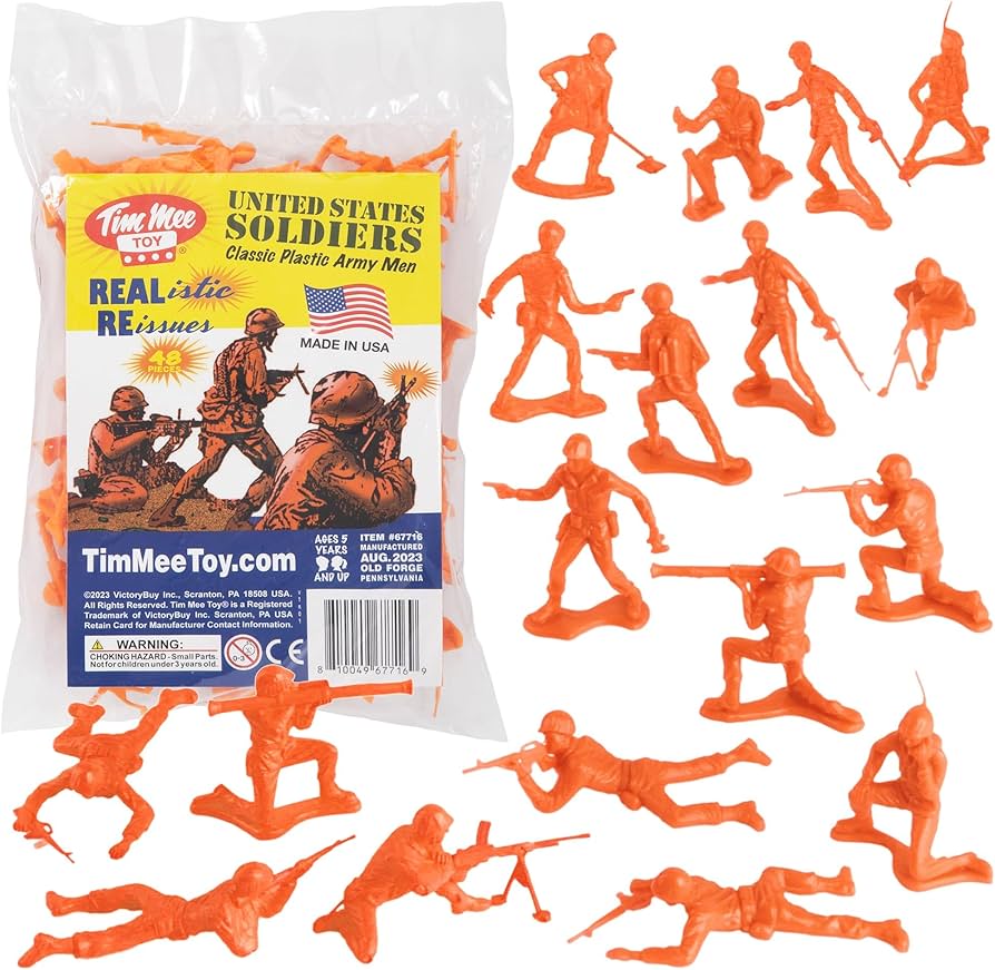 Amazon.co.jp: TimMee プラスチックアーミーメン - オレンジ 48ピース