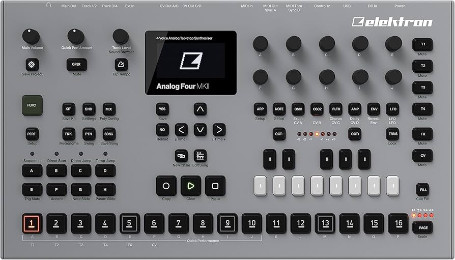 Amazon.com: Elektron Analog Four MKII 4-Voice Analog Desktop