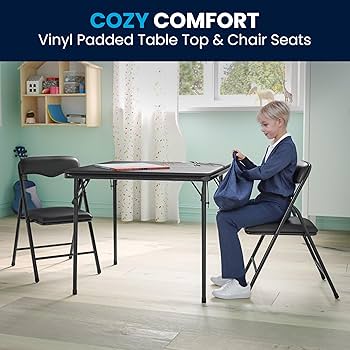 Amazon.com: Flash Furniture Mindy Kids 3-Piece Folding Table and