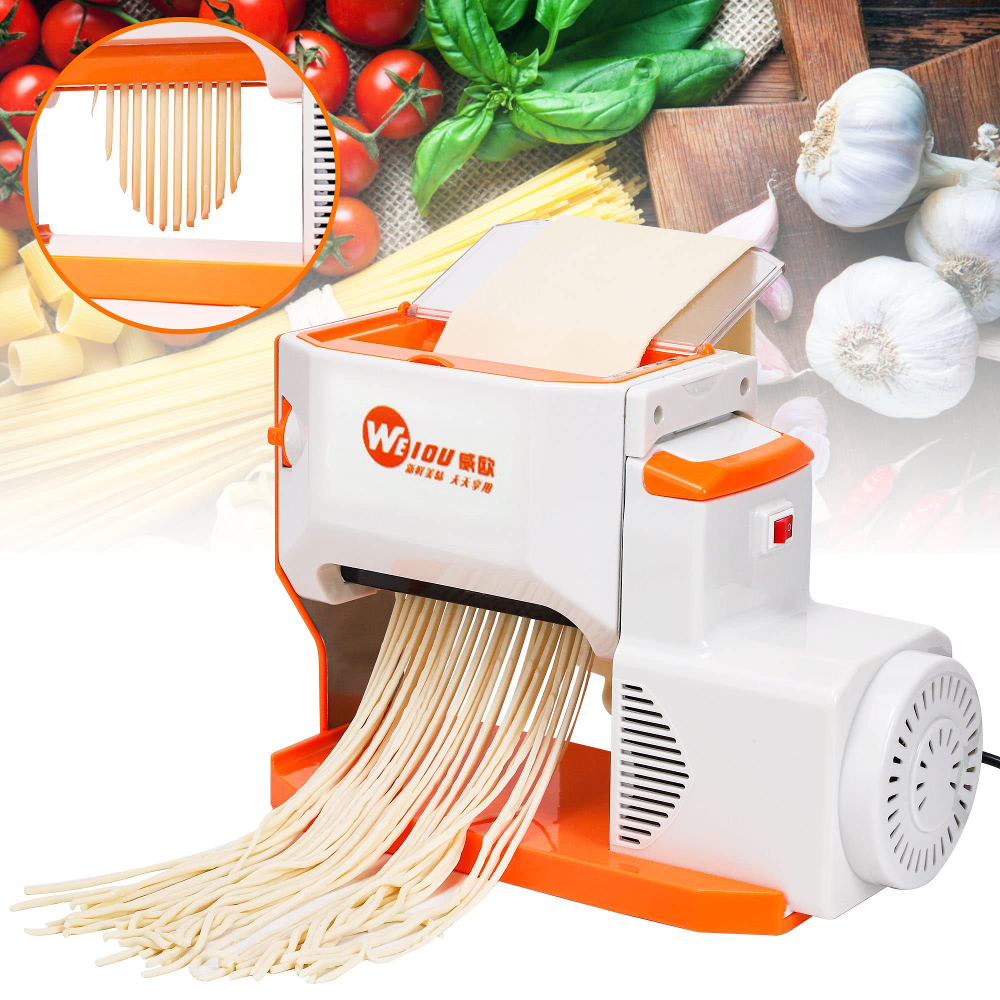 Amazon | Hanchen 製麺機 洗える 家庭用 電動/手動両用 0.3-3mm厚さ