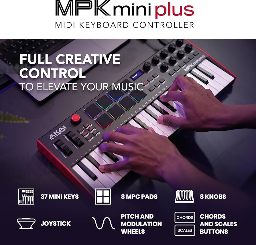Amazon.com: Akai Professional MPK Mini Plus - USB MIDI Keyboard