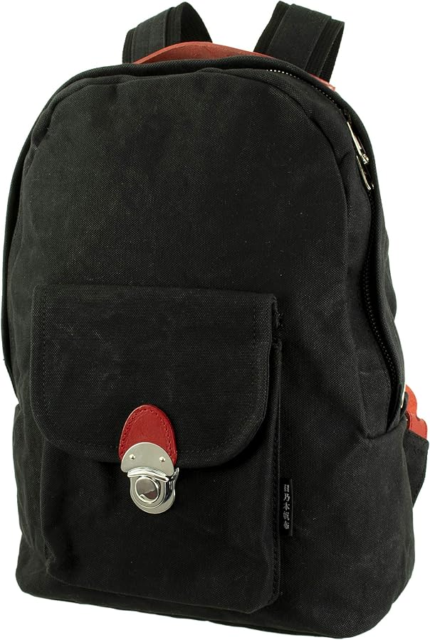 Amazon.co.jp: 日乃本帆布 リュック 帆布 デイパック No.501 (ブラック