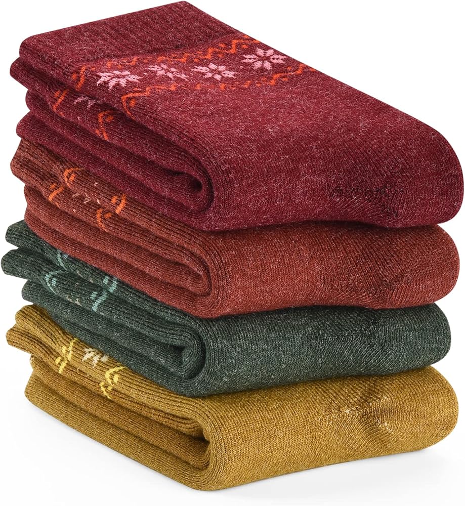 Amazon.com: NinetoFiveLife Pack of 4 Womens Merino Wool Socks