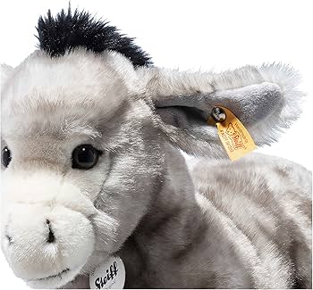 Amazon.com: Steiff Issy Donkey, Angel Falls Grey, Premium Stuffed
