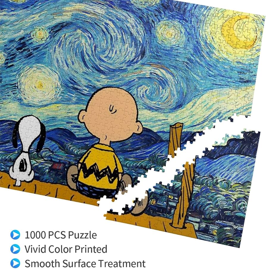 Amazon.co.jp: ジグソーパズル ピーナッツ スヌーピー ゴッホ 星月夜