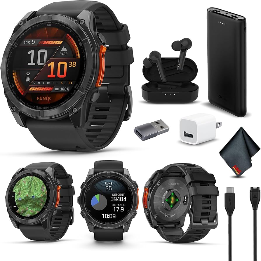Amazon.com: Garmin Fenix 8 51MM AMOLED Premium Multisport GPS