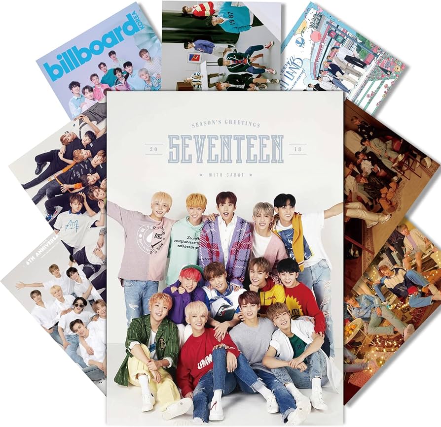 Seventeen Poster Kpop Idol Group Posters Wall Art Poster Prints