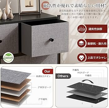 Amazon｜IKIFLY チェスト タンス 布製 収納 洋服収納 箪笥 引き出し