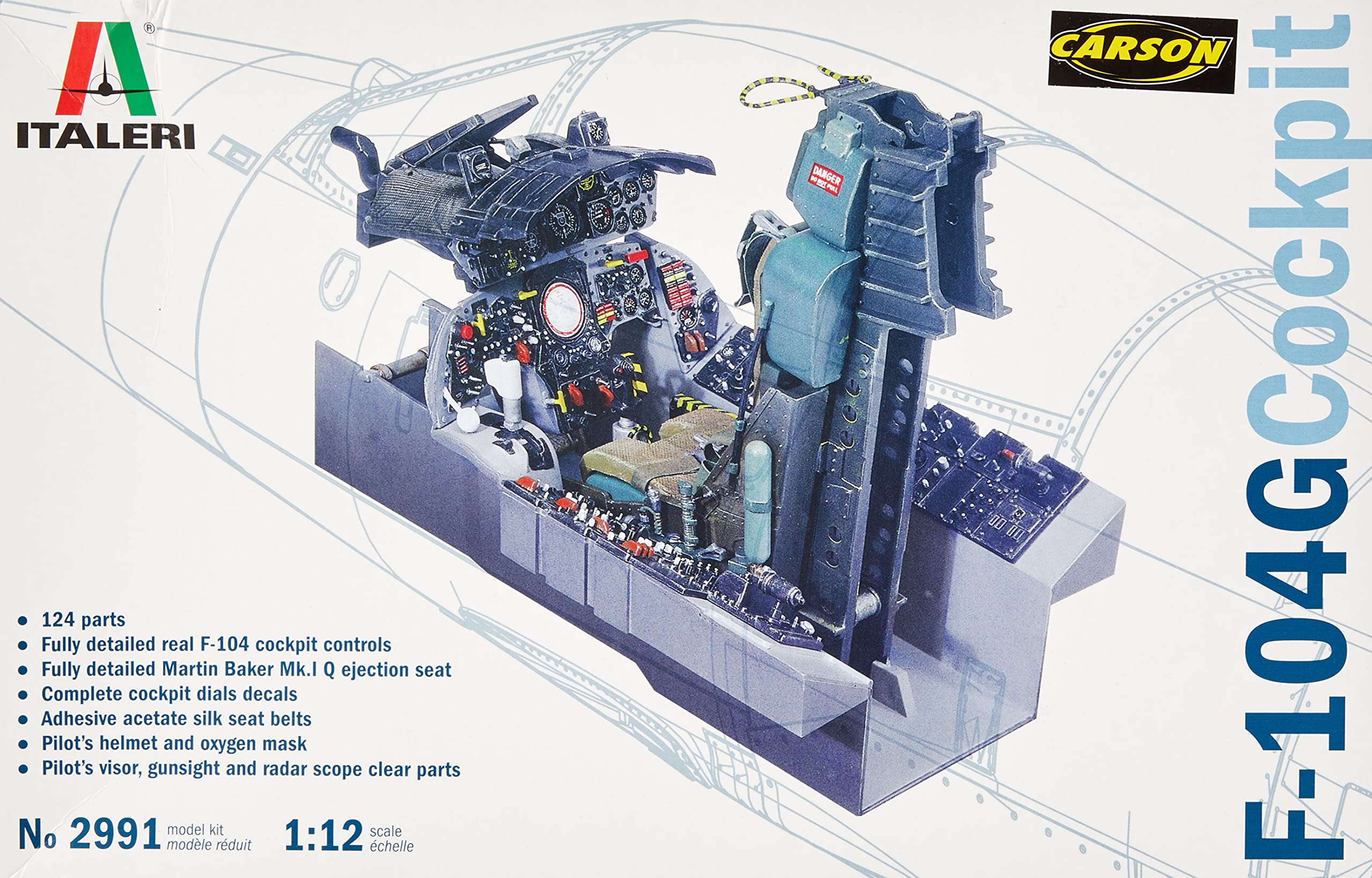 Amazon.com: Italeri 2991S 1:12 F-104G Cockpit, Faithful
