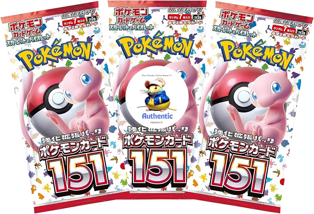 3 x Pokemon 151 Booster Packs Japanese Pokemon Cards Pack 3 Pack