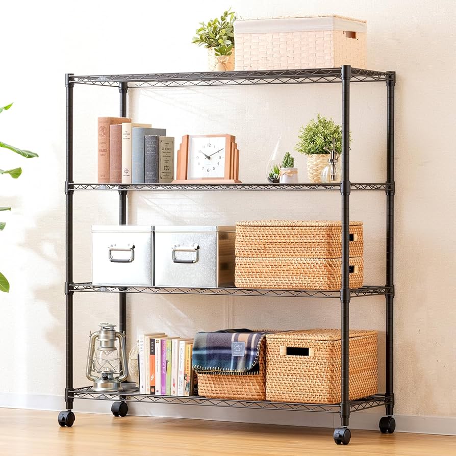 Amazon｜ドウシシャ ルミナス ノワール ラック 4段 幅110 奥行40