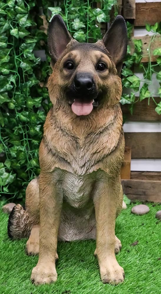 Amazon.co.jp: Ebros 大型 本物そっくり ジャーマンシェパード 犬の像