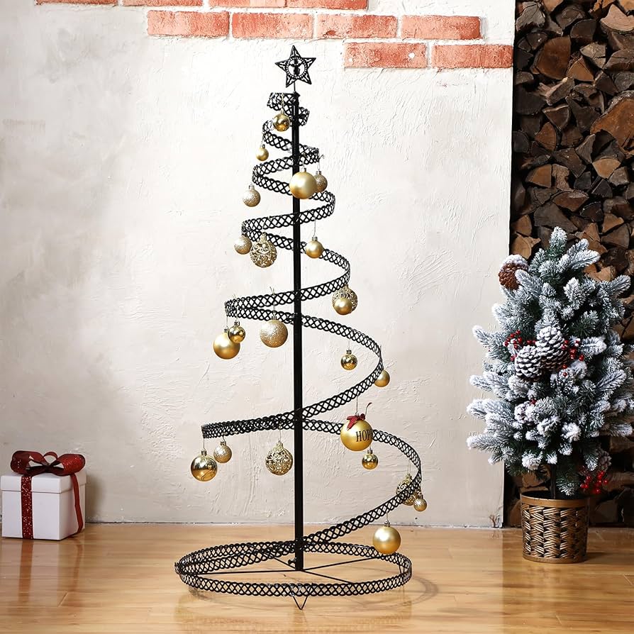 Amazon.co.jp: Yaocom 4フィート 金属製 スパイラルクリスマスツリー