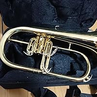 Amazon | MAXTONE フリューゲルホルン B♭管 ゴールドラッカー仕上げ