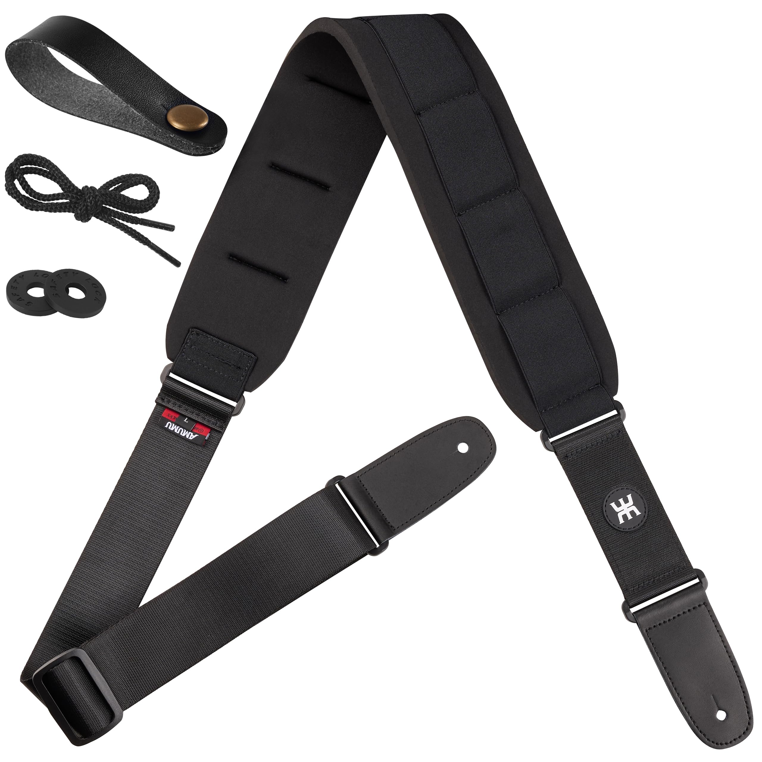 Amazon | [Amumu] SBR Foam Padded Guitar Strap ギターストラップ