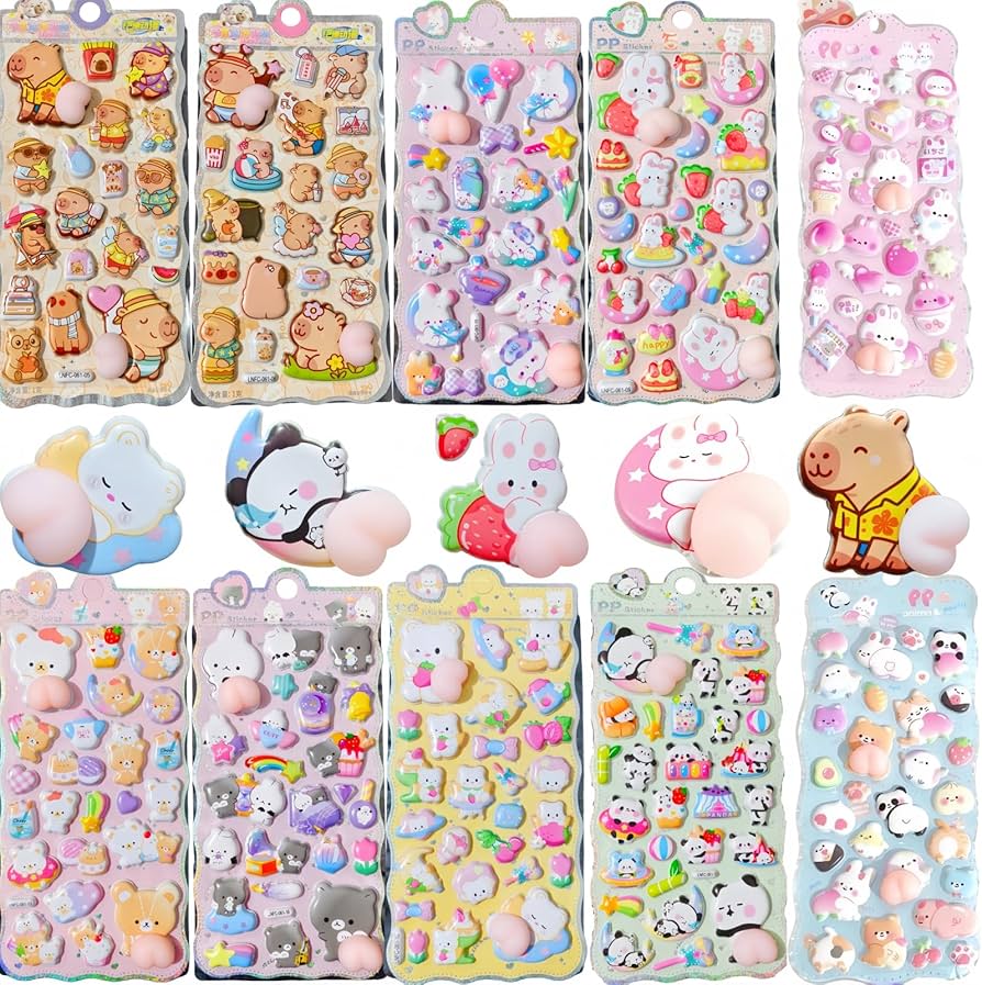 Amazon | FFYGYNFDE おしりぷにぷにシール 3D立体 マシュマロシール