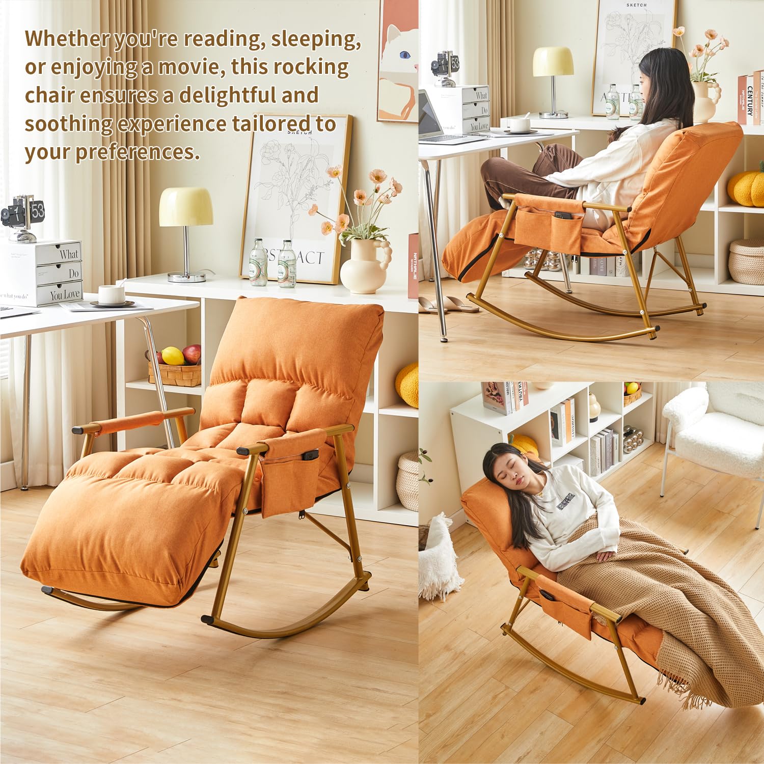 Amazon｜TAO ONE ロッキングチェア 一人用 リラックス リクライニング