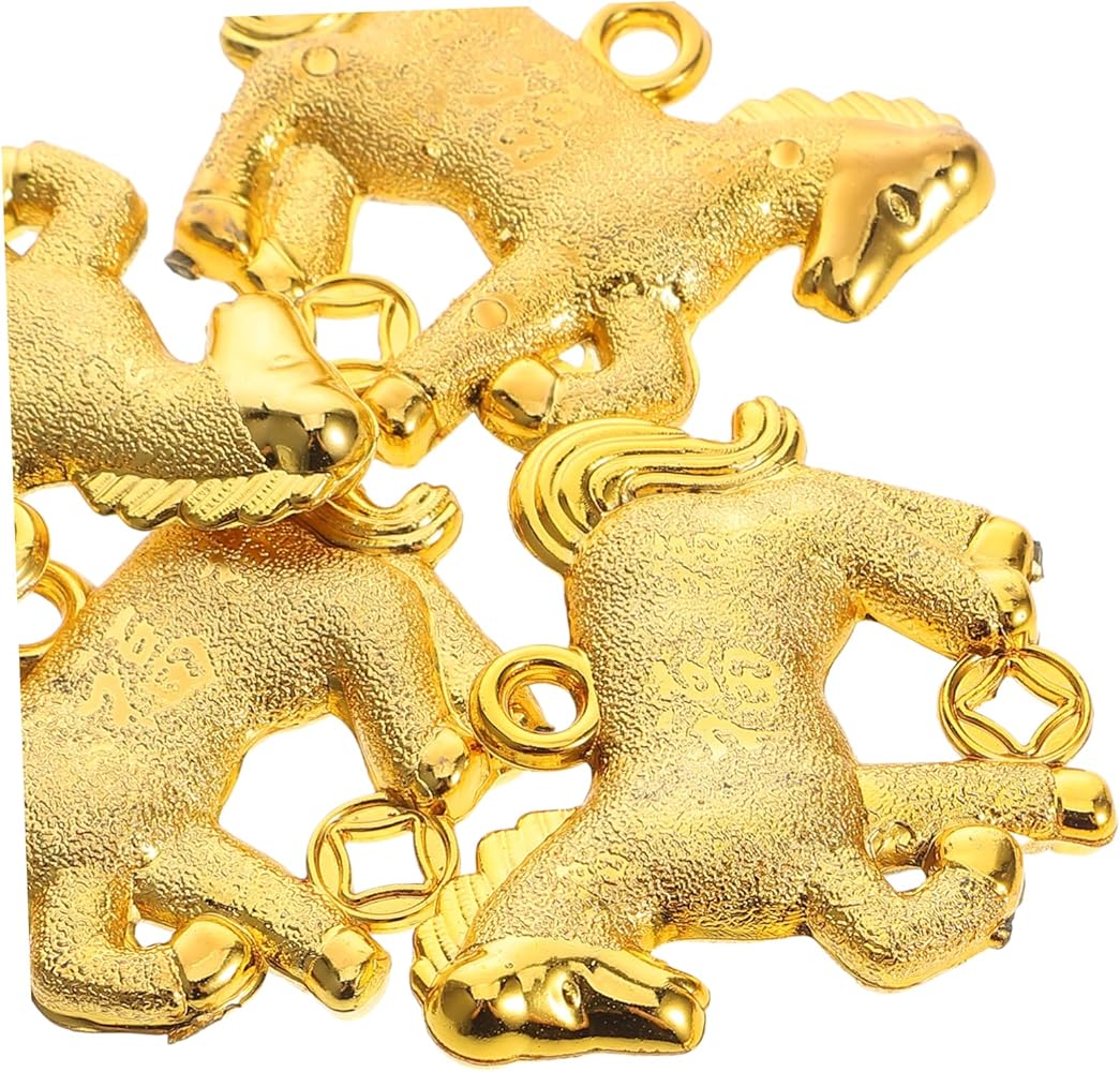 Amazon.co.jp: [TOPPERFUN] 10個年干支馬ゴールドチャーム 馬の