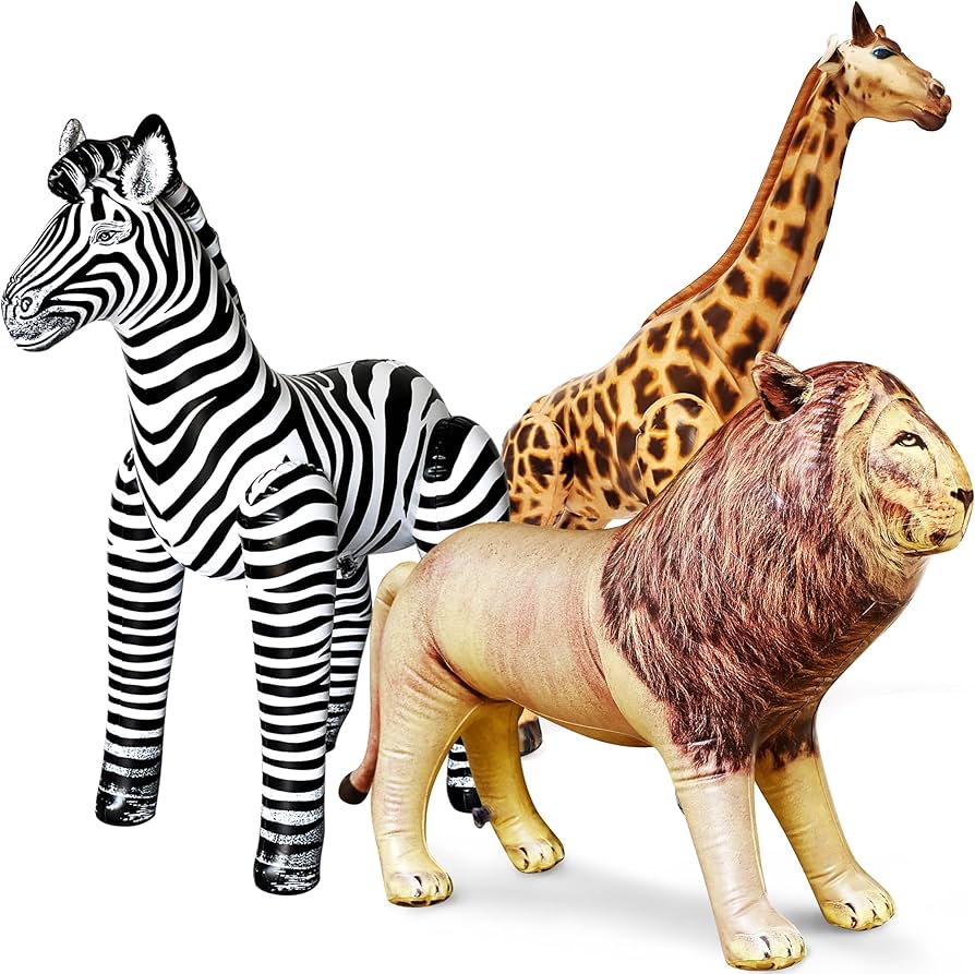 Amazon.com: Jet Creations 3 pack Giraffe Zebra Lion safari Great