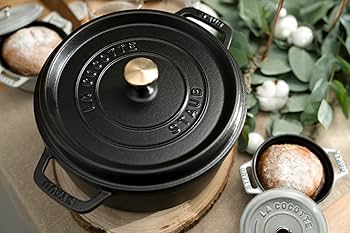 Amazon.com: STAUB Cast Iron Roaster/Cocotte, Round, 22 cm, 2.6 L