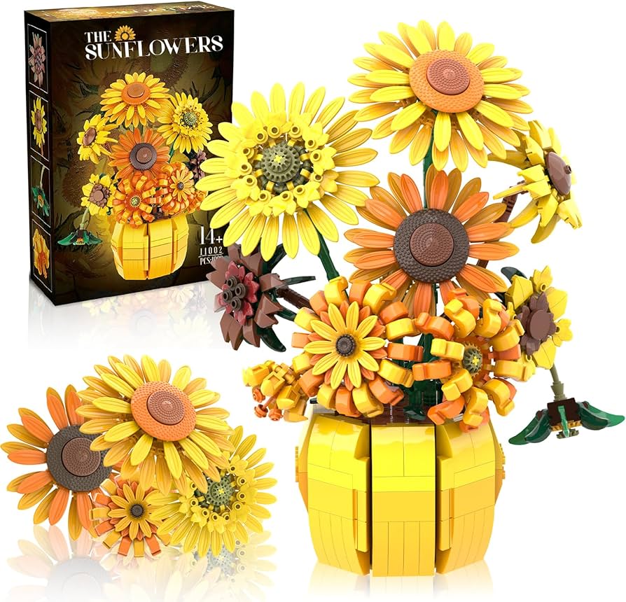 Amazon.com: Mavo brix Flowers Building Sets for Adults, Van Gogh