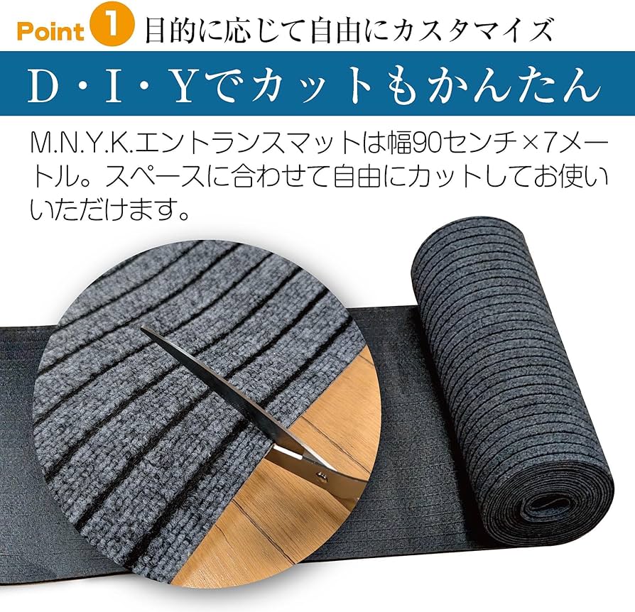 Amazon | 業務用 玄関マット 90cm×7m 大判 カット可能 屋内屋外対応