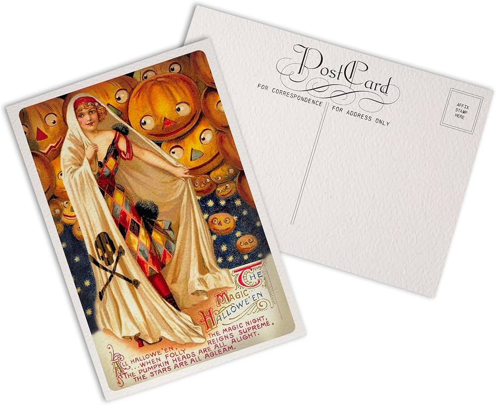 Amazon | Hill Valley Greetings アンティークハロウィンポストカード