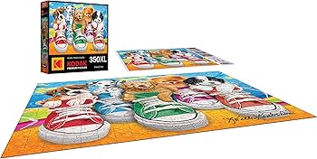 Amazon.com: RoseArt - Kodak - Sneaky Pups - 350 Piece Jigsaw