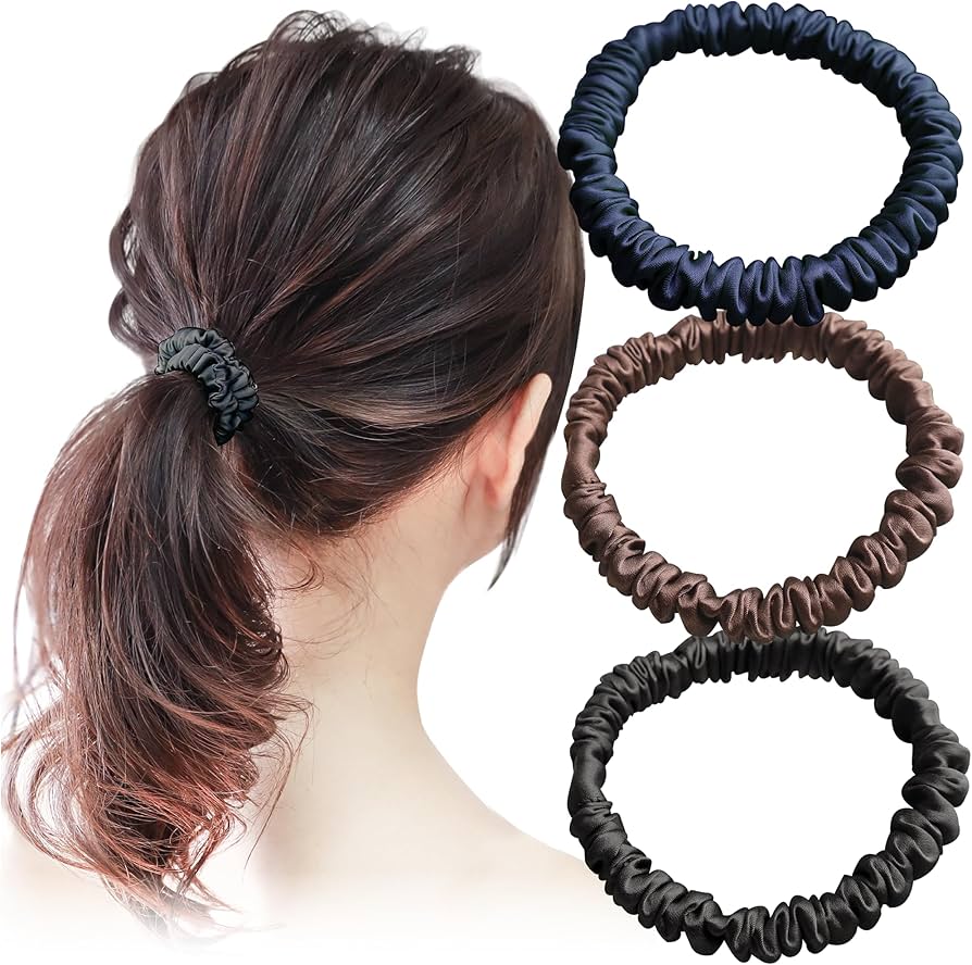 Amazon | 美容師監修 ヘアゴム シュシュ シルク 100% 髪にやさしく跡が