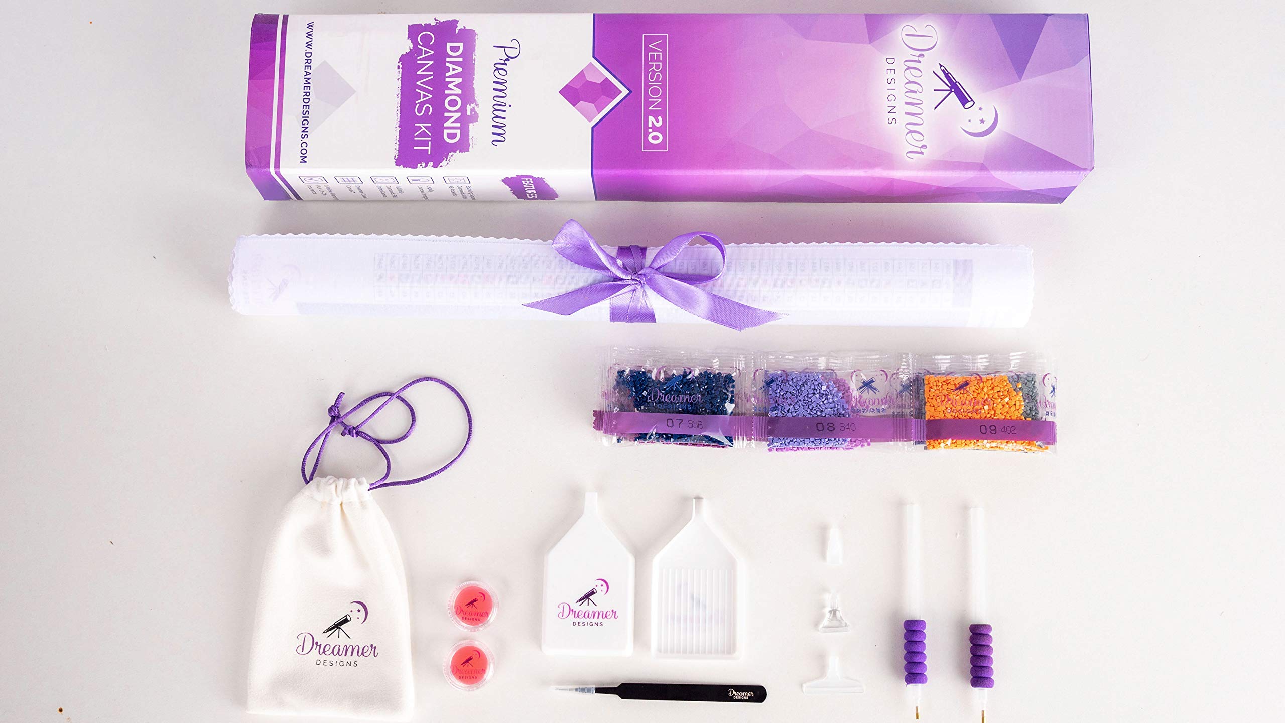 Dreamer Designs 5D-Diamant-Malerei-Set, Schmetterlings-Orchidee