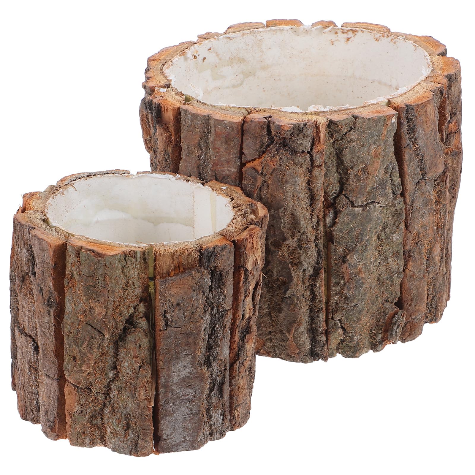 Amazon.com : ARTIBETTER Bark Planter Pot 2pcs Wood Bark Flower Pot