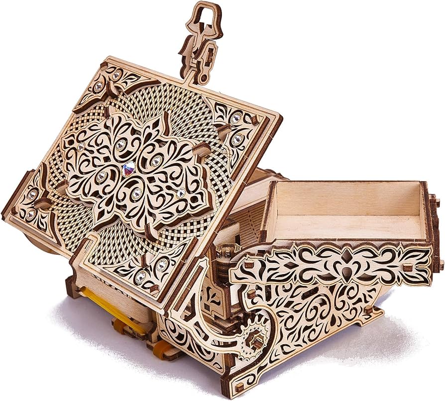 Amazon.com: Wood Trick Treasure Puzzle Box for Adults - 3D Wooden