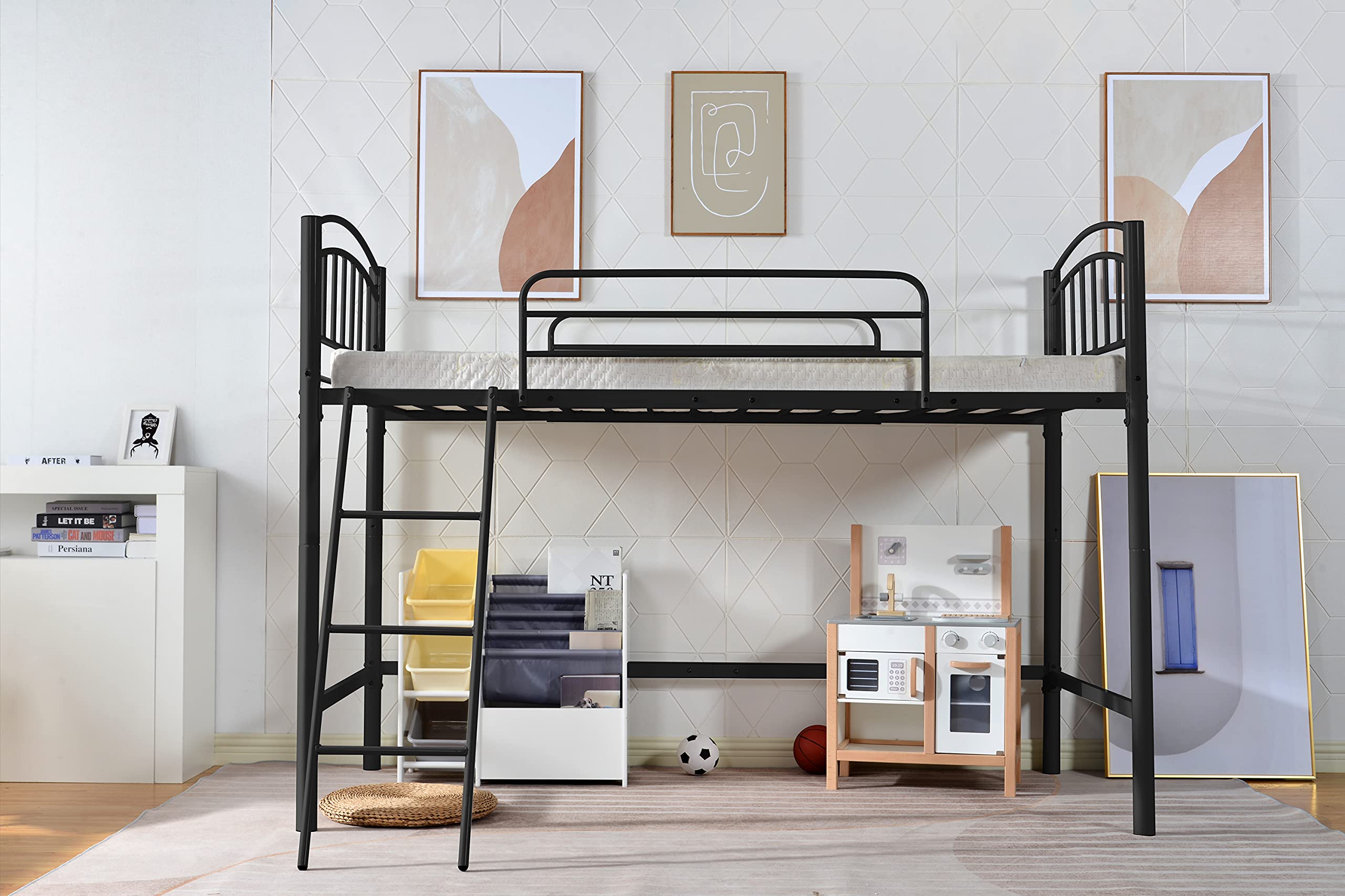 Amazon｜ロフトベッド パイプベッド ベッドフレーム シングル ベッド