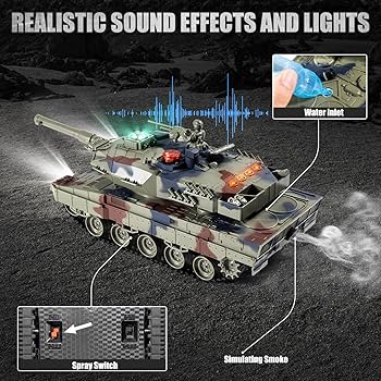 Amazon.com: Supdex 1/24 RC Battle Tank Set, Remote Control Russian