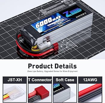 Amazon.com: Zeee 4S Lipo Battery 6000mAh 60C 14.8V Soft Case